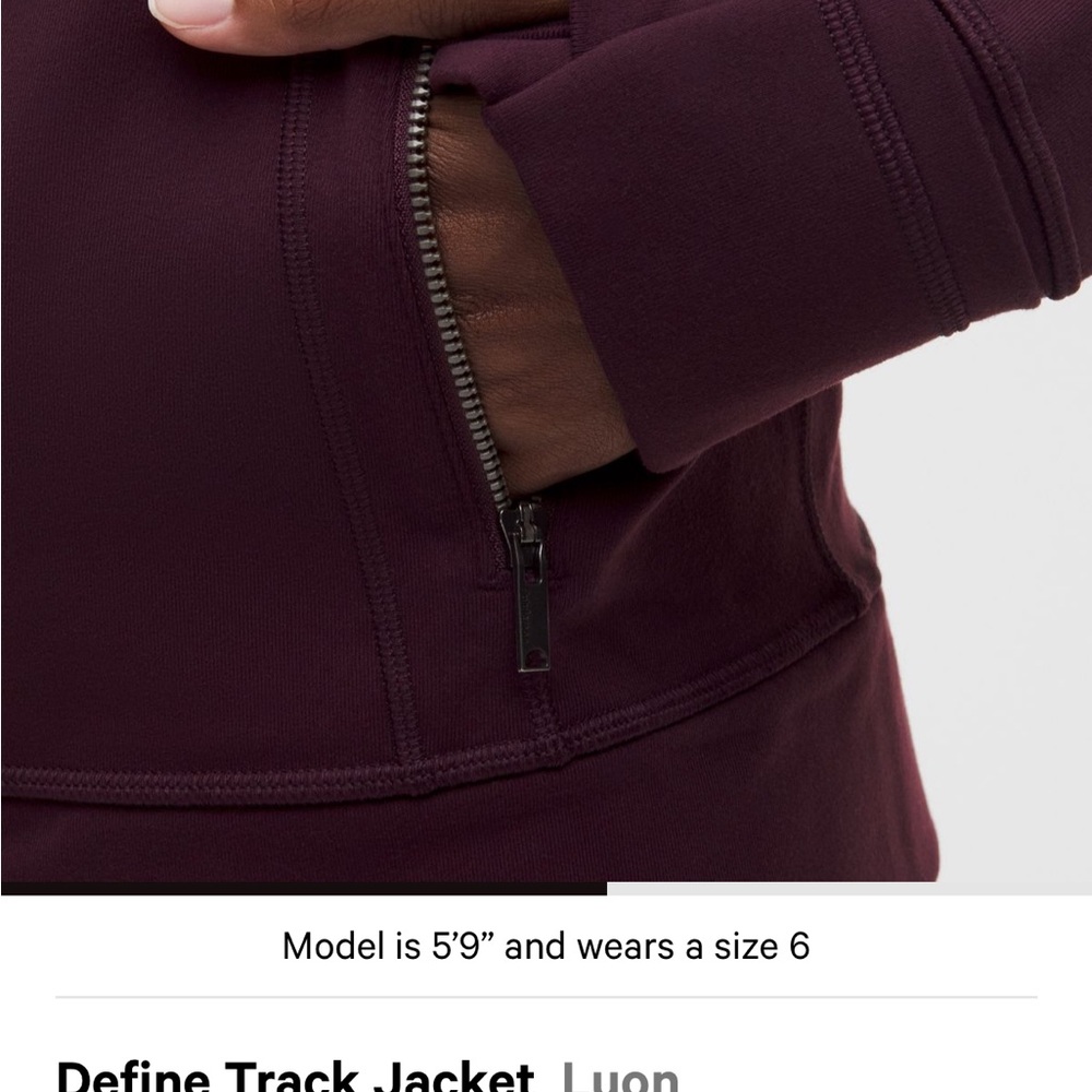 Lululemon Define Track Jacket Luon Black Plum size 10 and Indochine Blue Size 10 - Picture 5 of 7